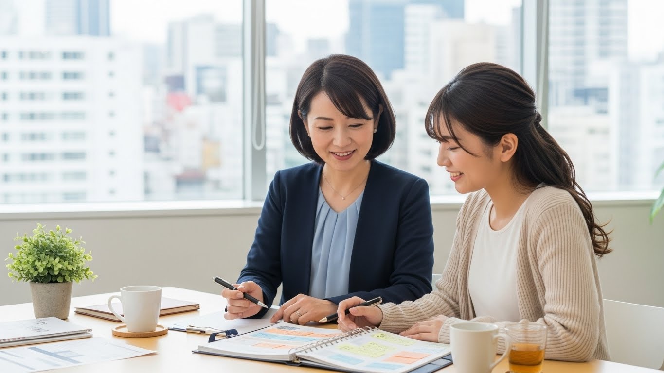 一人ひとりの後悔しない選択を一緒に考えるキャリアカウンセリングの様子