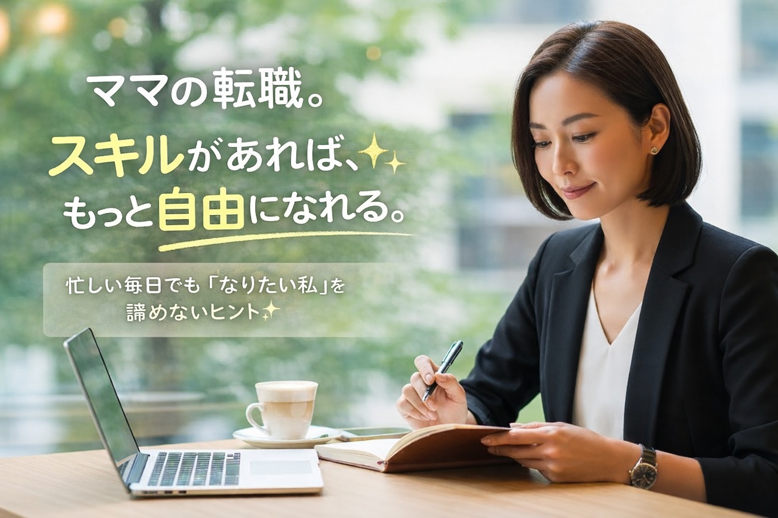 子育て中でもスキルアップを諦めない。女性が転職を「前向きな選択」に変える考え方 イメージ