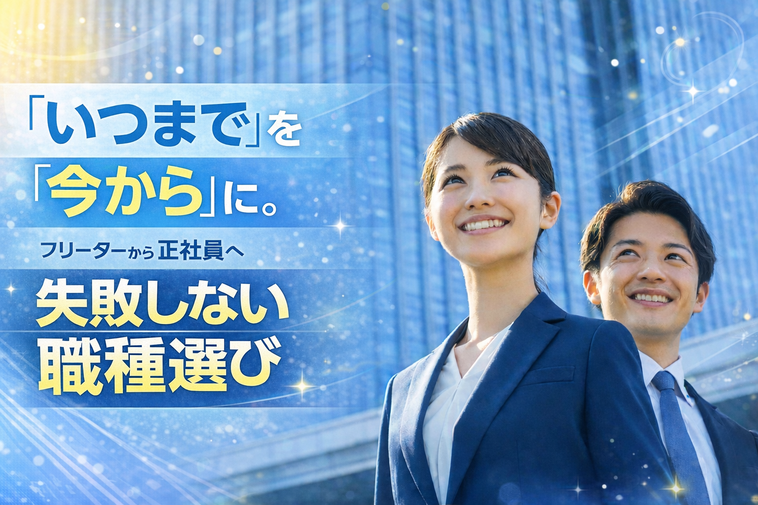 フリーターから正社員へ。若手が転職でキャリアをつかむための職種選びのコツ イメージ