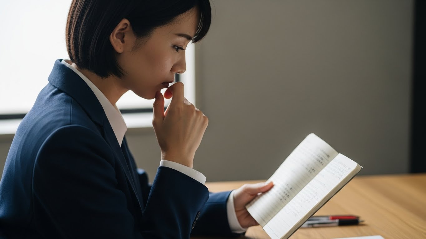 スキルの棚卸について考え直している若手社会人の様子