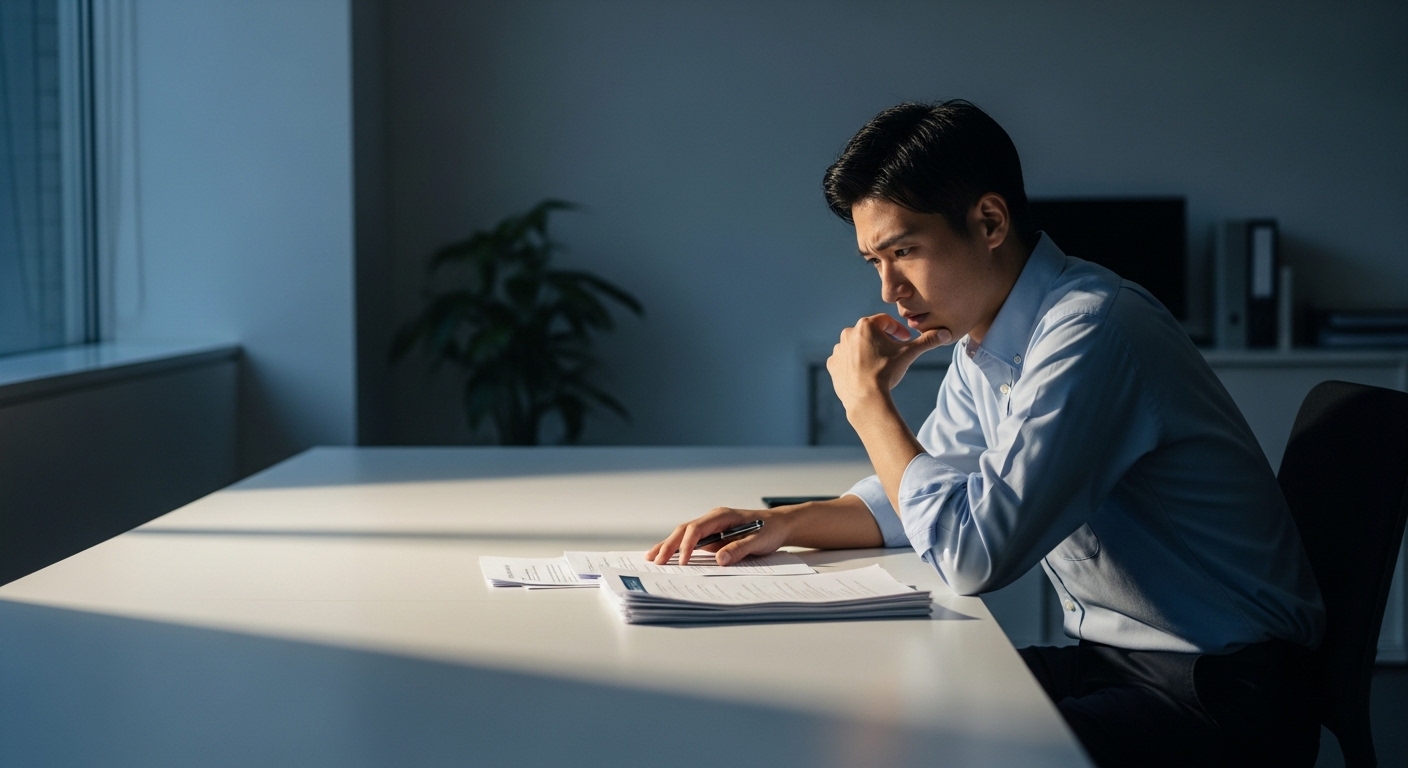 営業職への転職で不安を感じ、失敗を避けたいと考える若手男性