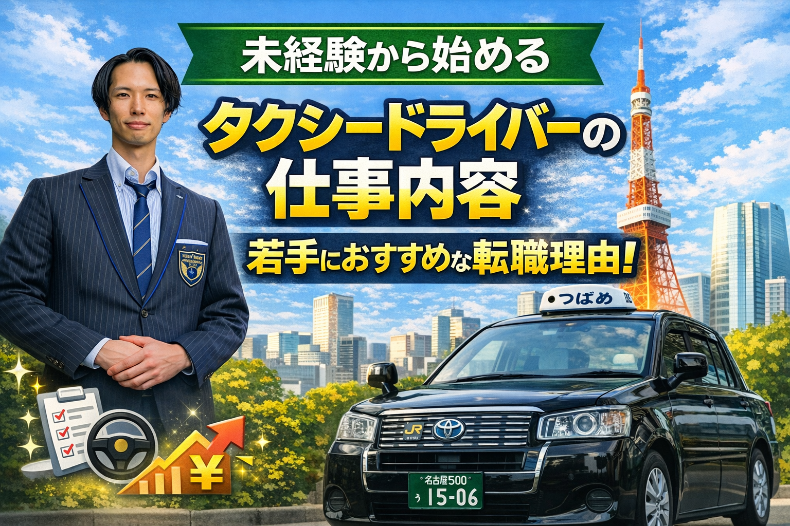 未経験から始めるタクシードライバーの仕事内容～若手におすすめの転職理由とは？ イメージ