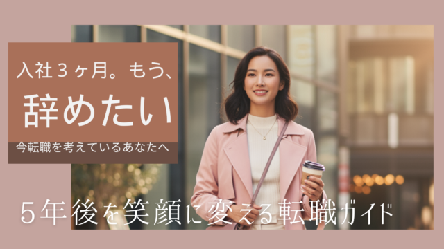 “3ヶ月で辞めたい”を“5年後の笑顔”に変える。未来ファーストな20代若手転職ガイド イメージ