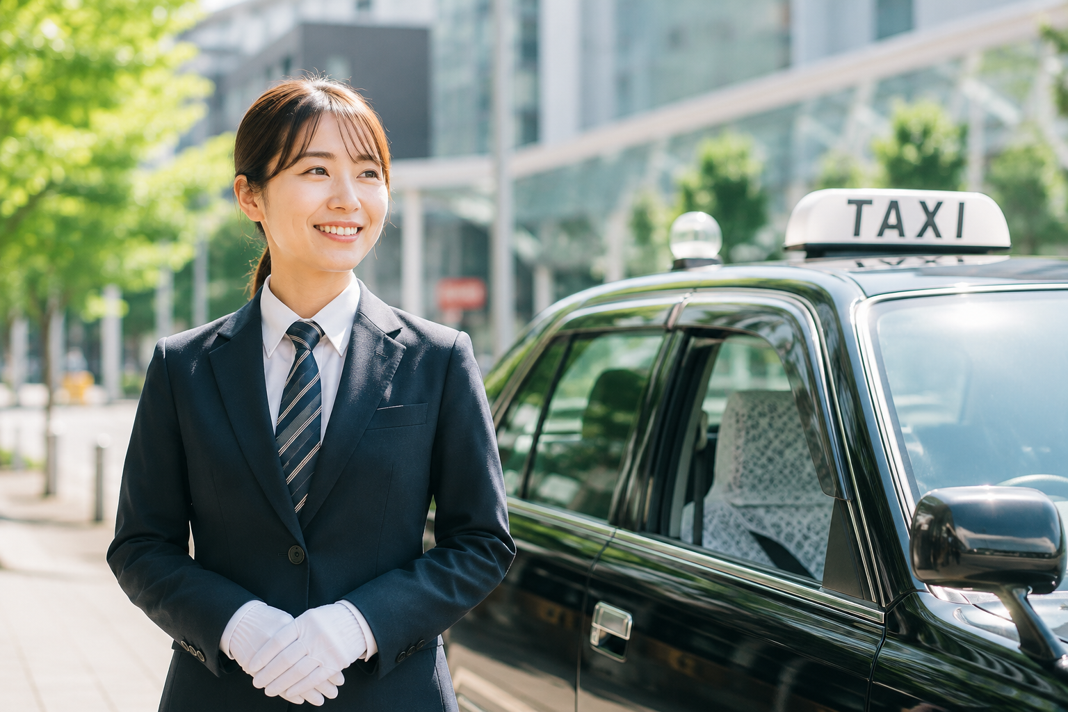 山口市のタクシードライバー求人。未経験歓迎で働く女性タクシードライバーのイメージ画像