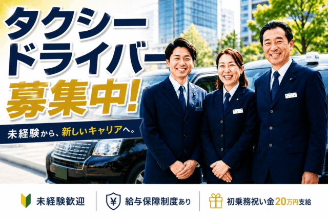 1年間給与保障と祝い金で安心して始められるタクシードライバー＜東京都足立区＞ イメージ
