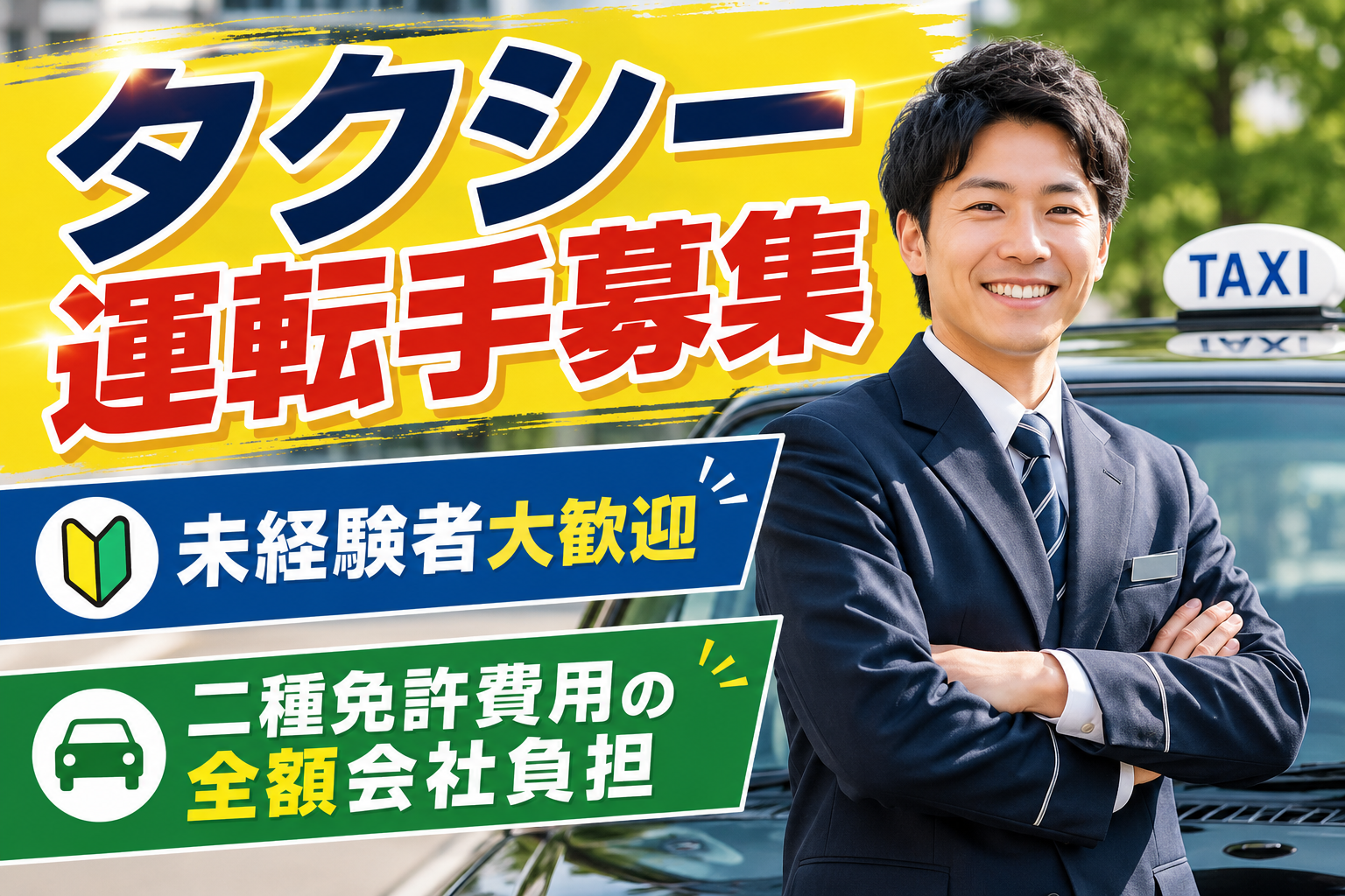 〈千葉県千葉市〉タクシードライバー　未経験者さん歓迎◎頑張りが収入につながる◎ イメージ